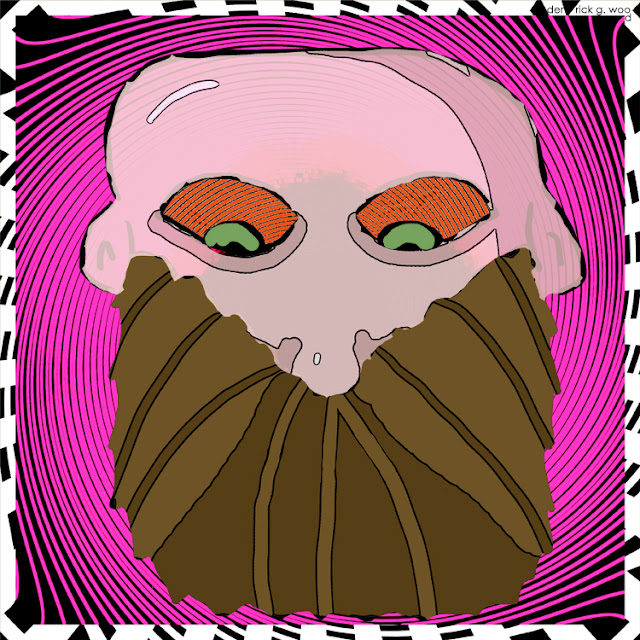 pink beard self portrait derrick g wood