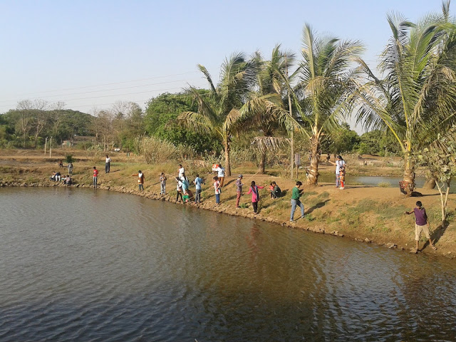 People enjoying fishing at Saguna Baug