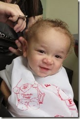 Joseph's 1st Haircut on his 1st BD
