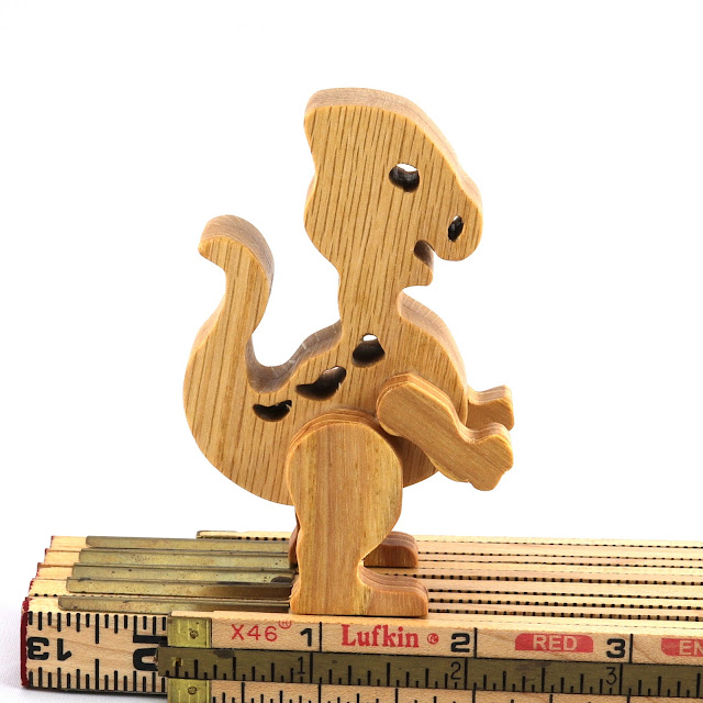 Wood Baby Dinosaur, Handmade from Select Grade Hardwoods and Finished with Nontoxic Renewable Blend of Oil and Wax, Buddies Dinos Collection