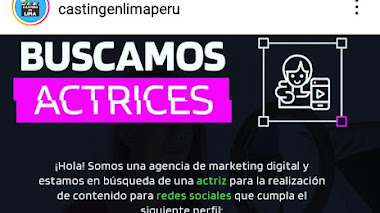 CASTING en PERÚ: Se busca ACTRIZ de 55 años o más para crear contenido redes sociales 2023