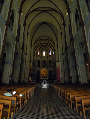 Interior view of Saigon Notre-Dame cathedral