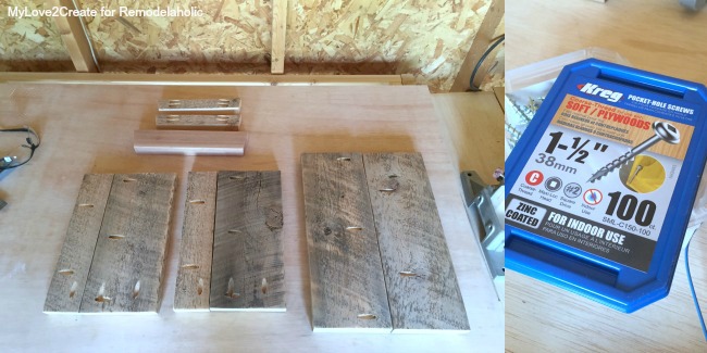 cut wood and drill pocket holes to build a DIY Stool