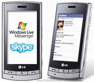 LG GT405 With Windows live and Facebook