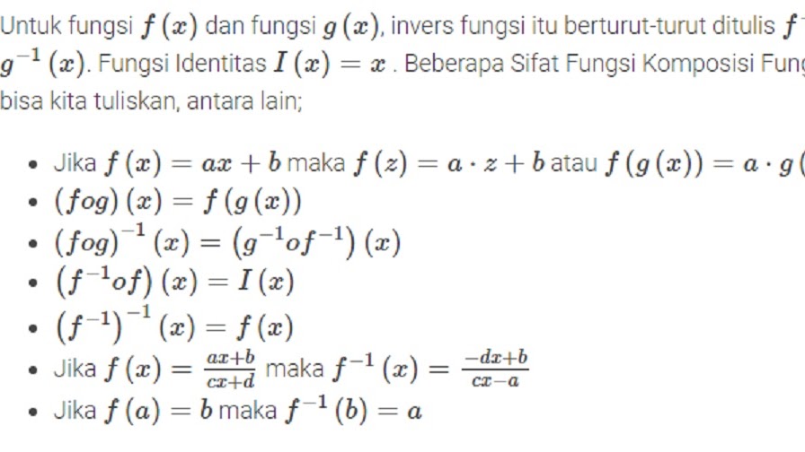 Matematika Pilar Pintar Bernalar Fungsi Komposisi Dan Fungsi