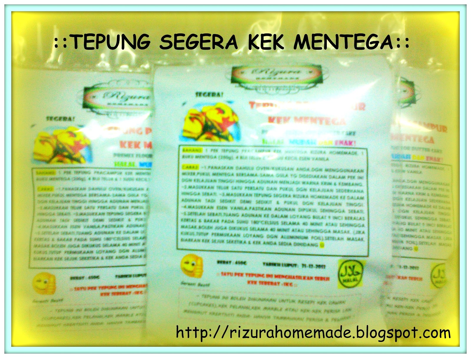 Welcome to: Tepung Segera Kek Mentega ~ BUTTER CAKE