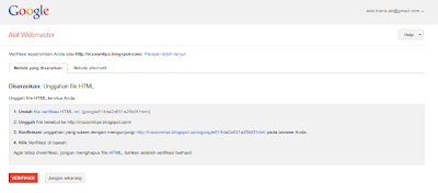 cara daftar blog di webmaster google