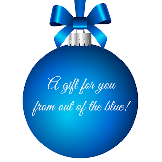 Free Printable "Out of the Blue" Gift Tag