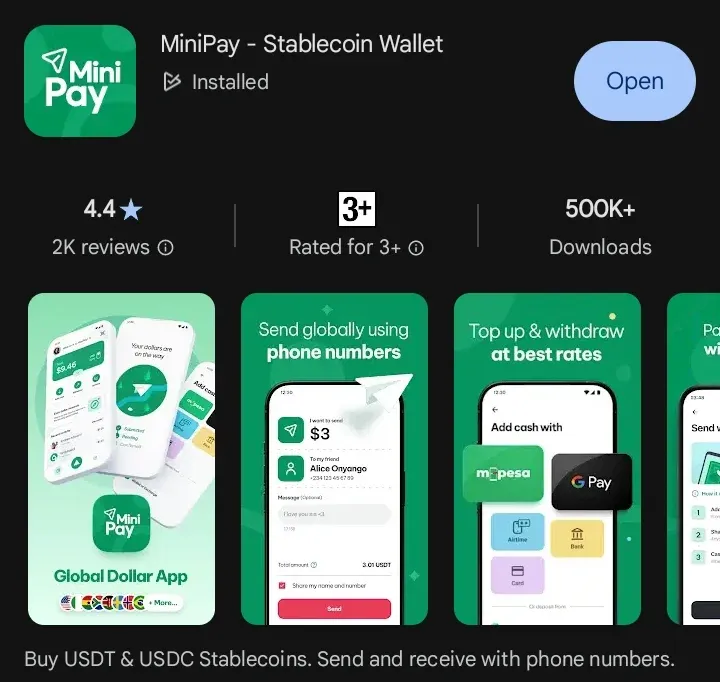 MiniPAY Stablecoin App