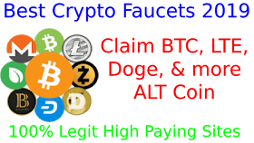 Best Crypto Faucets 2019, how to claim BTC, LTE, Doge coin with 100% legit faucets