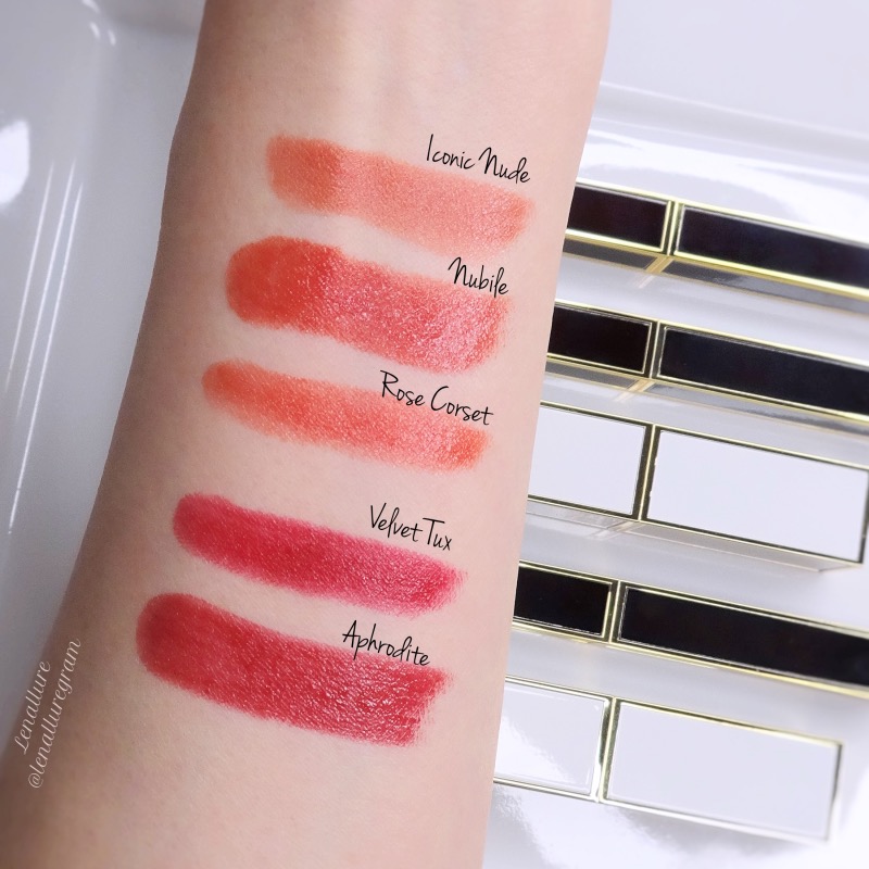 Tom Ford Slip Lip Color Shine review, swatches