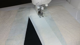 Scrappy Mummy - a raw edge applique and quilt as you go table runner