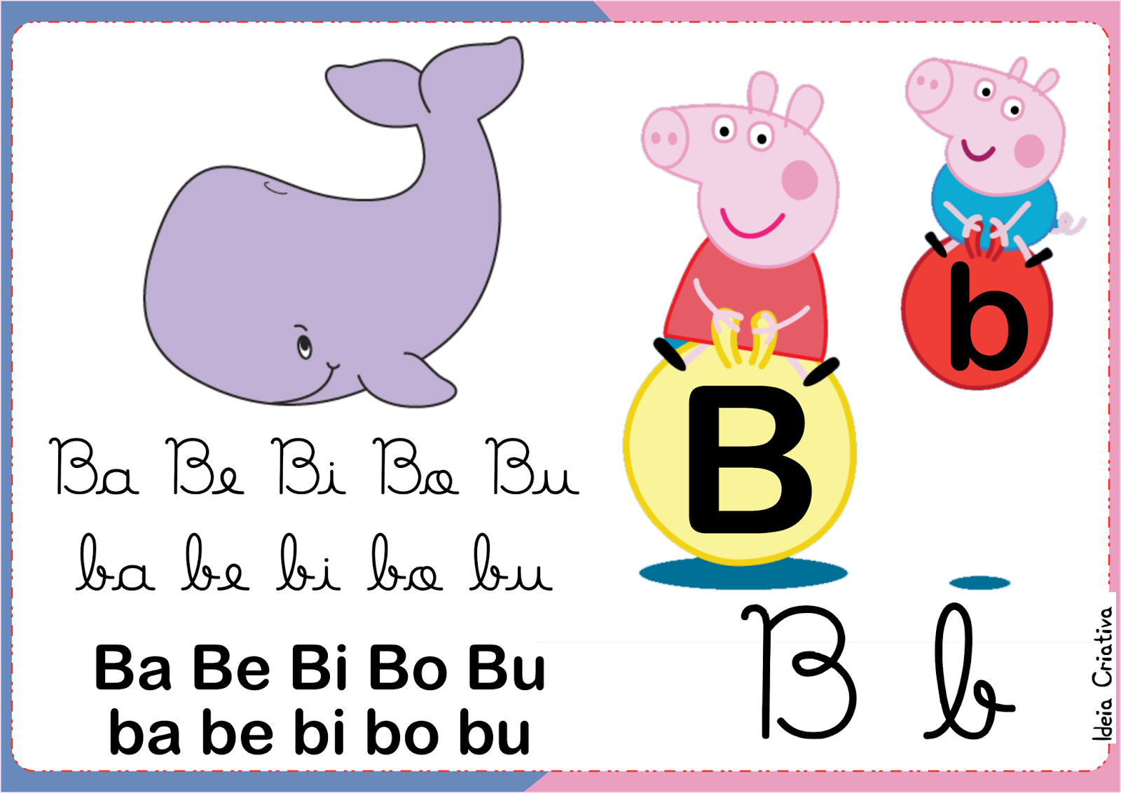 Alfabetos Ideia Criativa: Silabário Peppa Pig para 