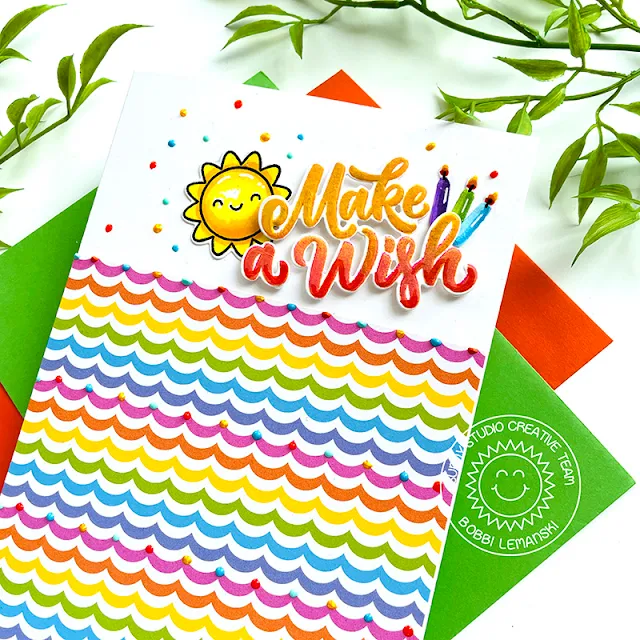 Sunny Studio Stamps: Big Bold Greetings Everyday Card by Bobbi Lemanski (featuring Spring Fever patterned paper, Garden Critters)