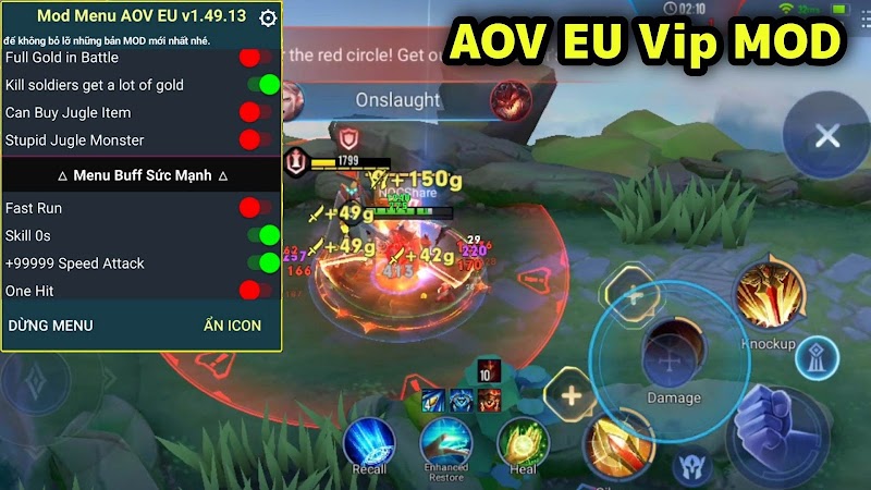 MOD Menu Liên Quân Server EU Phang Bụi Thoải Mái Không Bị Khóa