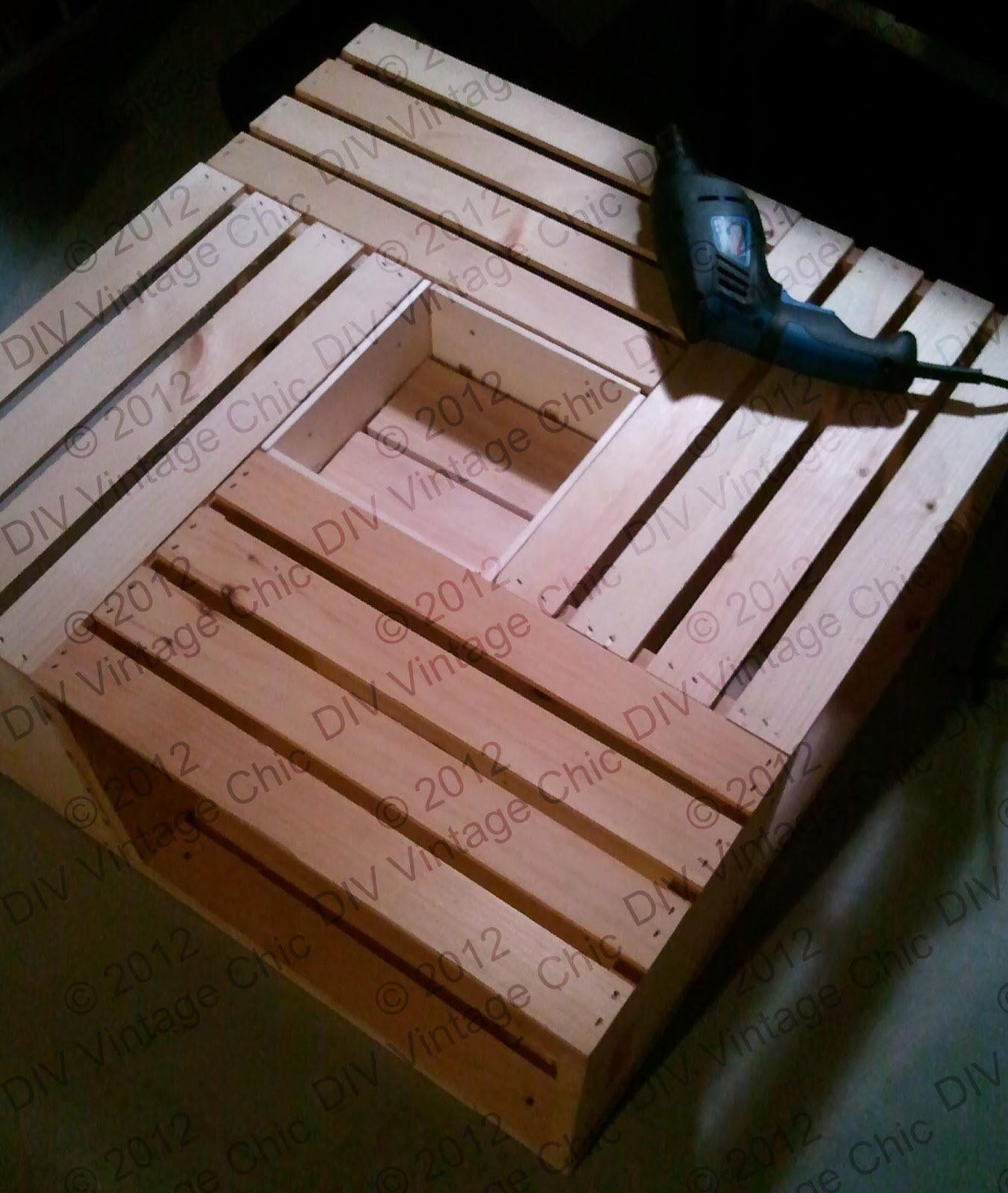 DIY Crate Coffee Table