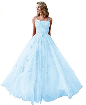 Long for Women Formal A Line Evening Gown - Lace Applique Bridesmaid Dress