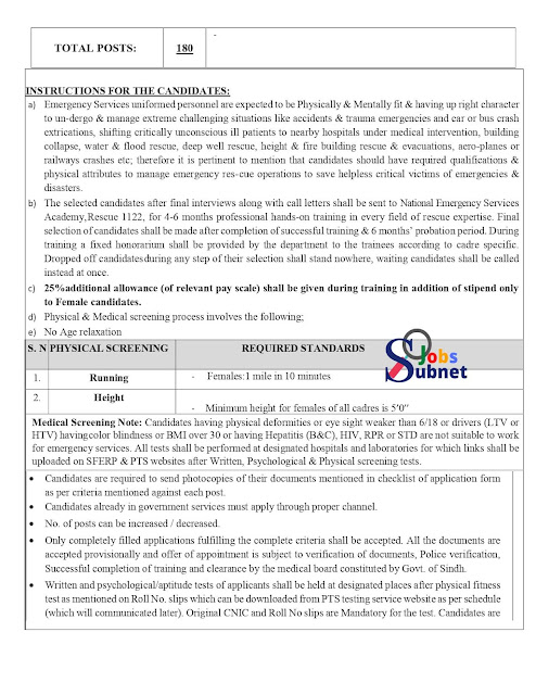 Emergency Rescue 1122 Jobs 2024 Advertisement No 3