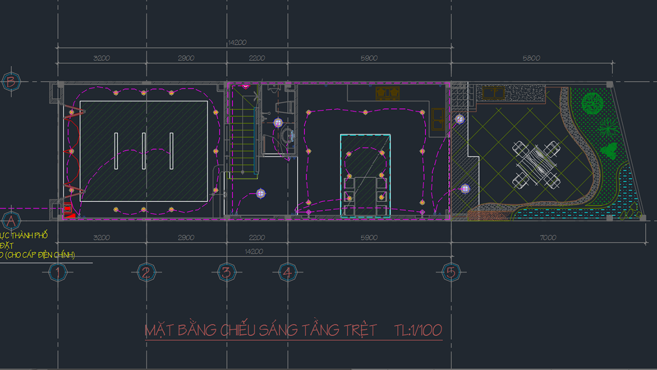 Bản vẽ nhà phố 5x19,2m 3 tầng full file Cad