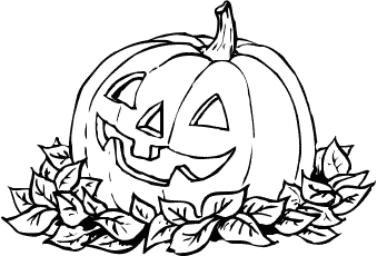 Pumpkin Face Coloring Pages 