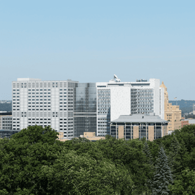Downtown Aerial Rochester Minnesota Mayo Clinic Buildings