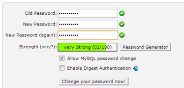 password baru cpanel