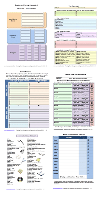 Planning, time management and organization