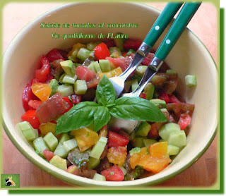 Vie quotidienne de FLaure : Salade de tomates et concombre