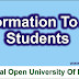 INFORMATION TO ALL NEW STUDENTS