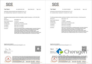 SGS Test Reports of Microfiber Cleanroom Wipers