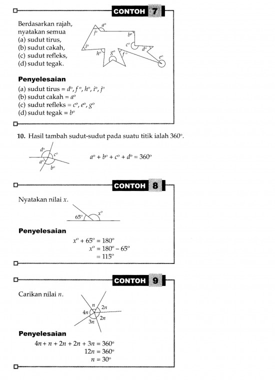 Matematik Inspirasiku Bab 9 Garis Dan Sudut