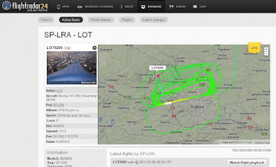 SP-LRA zakończył ćwiczenia na Kraków Airport i odlatuje - Flightradar24