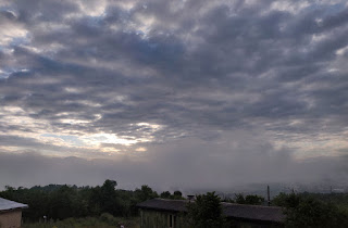 Fog welling up out of the valley