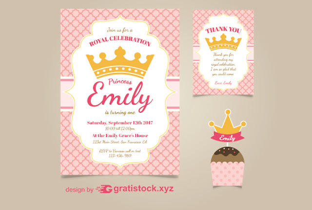 Free Download File AI and EPS Of Birthday Celebration Invitation