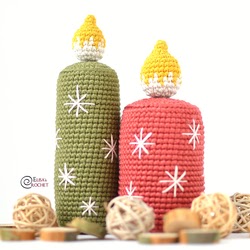 velas navideñas a crochet