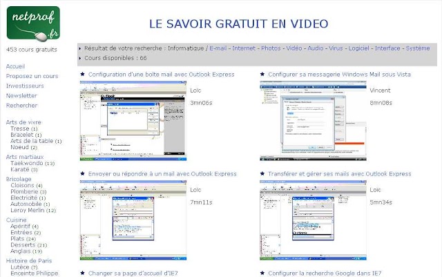 Le site du jour : Netprof : apprendre en vidéo