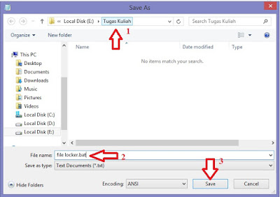 save script mengunci folder di windows