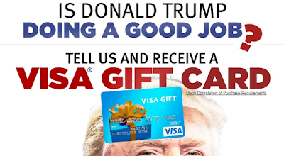 take the trump poll to receive visa card