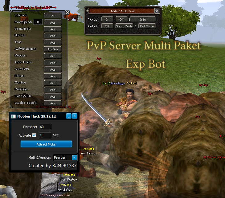 Metin2 PvP 7x Damage Multihack EXP Bot Hilesi İndir