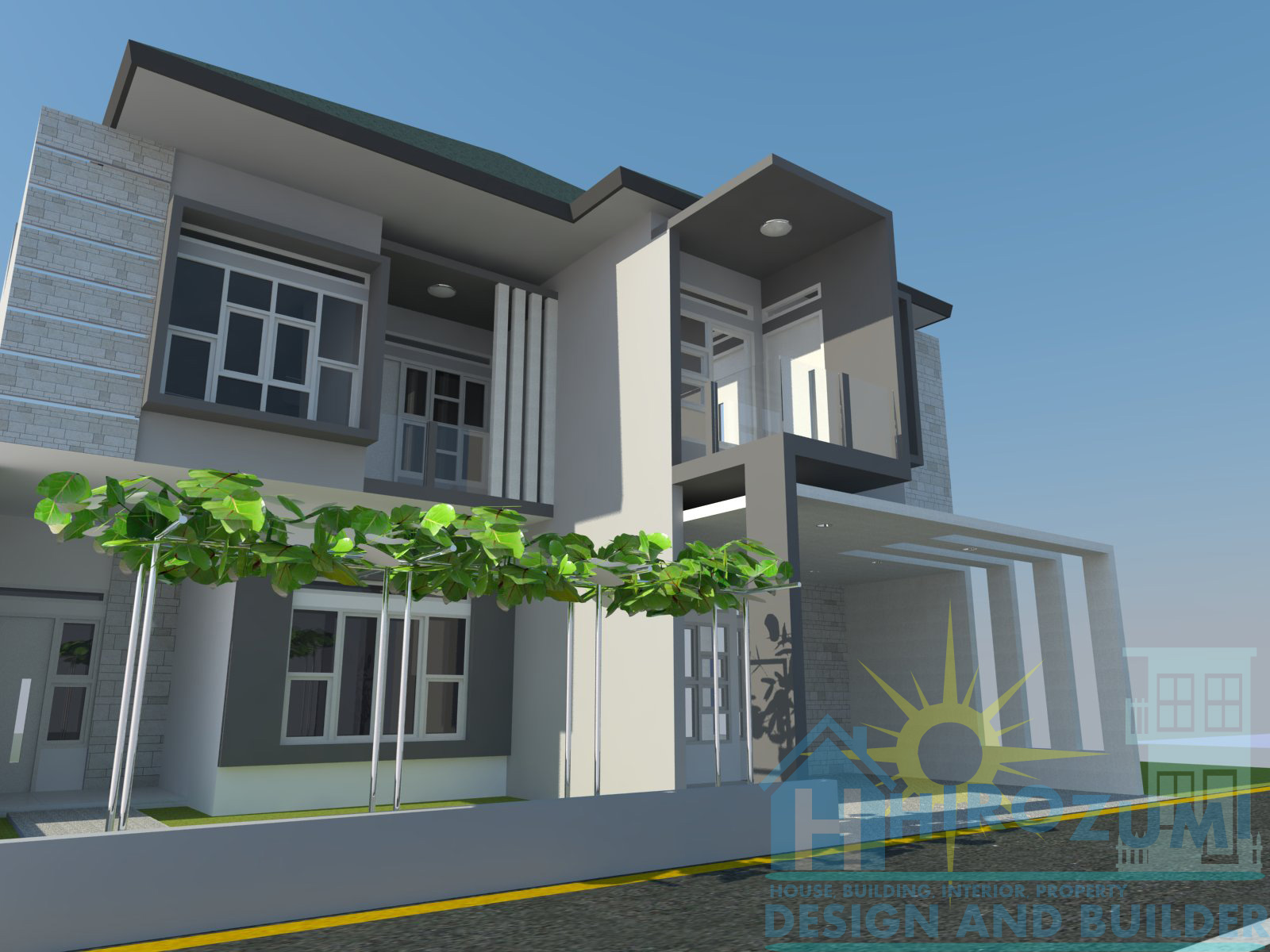 Desain Rumah 2 lantai Taman Bukit Cimanggu Bogor Jawa Barat jasa