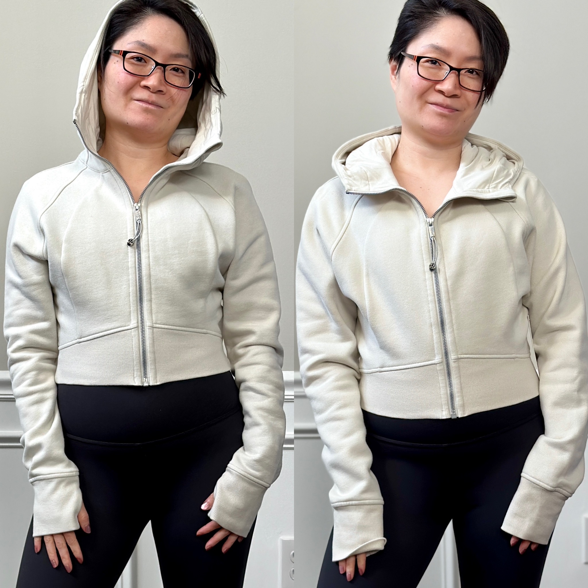 Scuba Full-Zip Cropped Hoodie