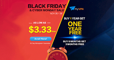 Black Friday & Cyber Monday FlyVPN promotion 2016