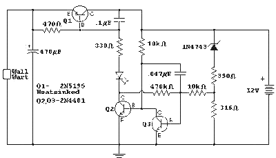 Automatic Trickle Charger Circuit Diagram