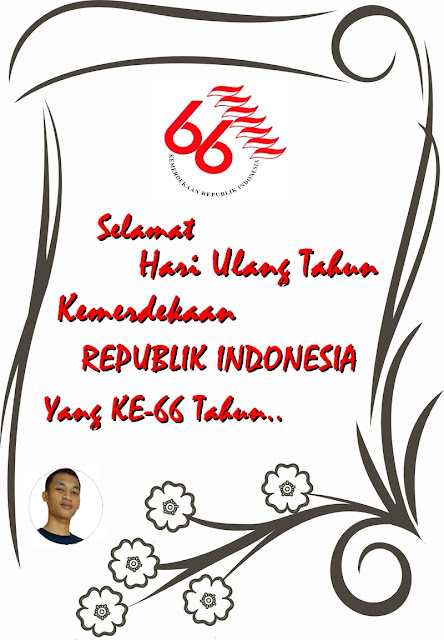 Kartu Ucapan  DIRGAHAYU REPUBLIK INDONESIA KE-66 