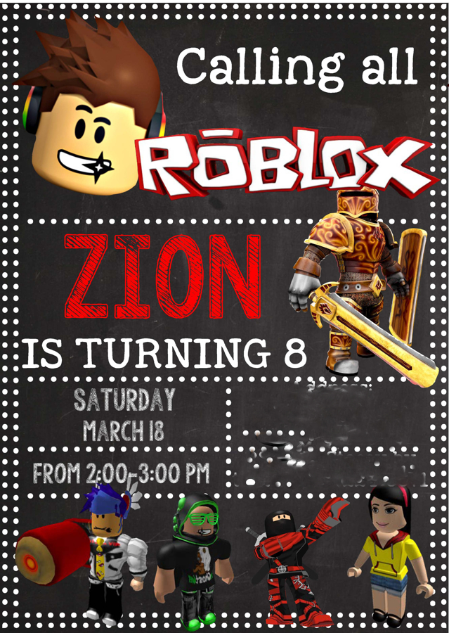 R O B L O X B I R T H D A Y I N V I T A T I O N S Zonealarm Results - roblox birthday card template