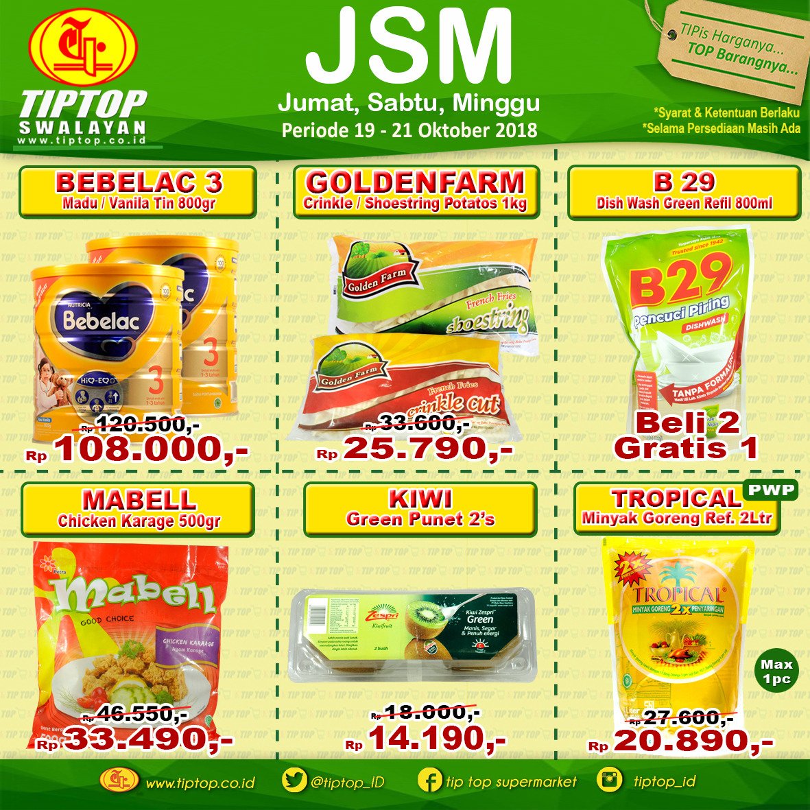 TipTop - Promo Katalog JSM Periode 19 - 21 Oktober 2018