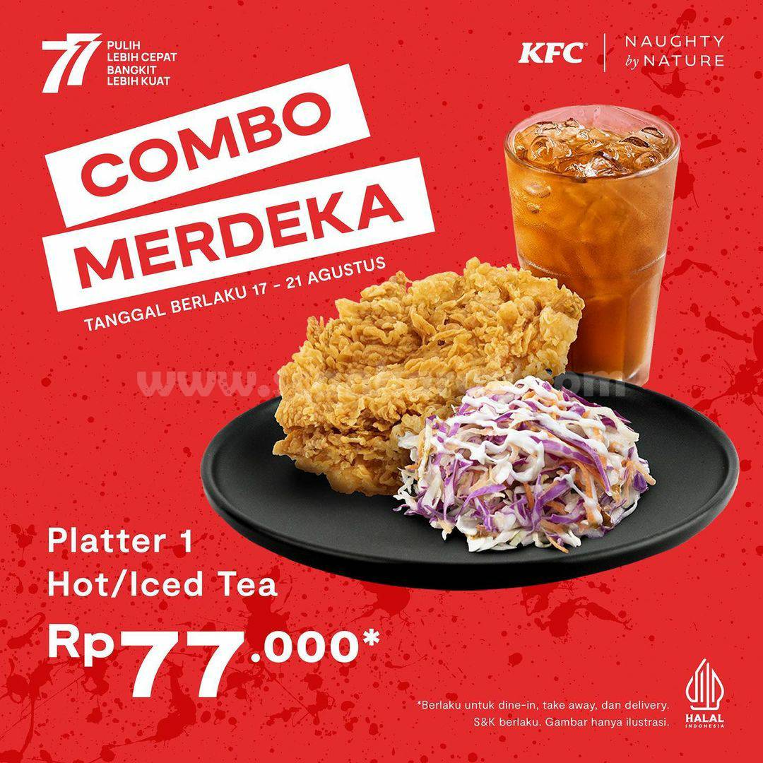 Promo KFC Naughty By Nature Combo Merdeka – Paket Menu Hanya 77RB