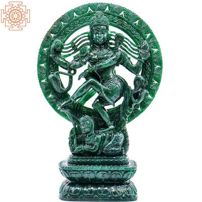 Lord Nataraja - Dancing Shiva in Jade Aventurine Stone