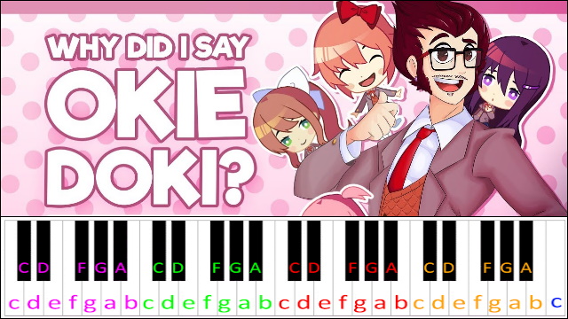 Why Did I Say Okie Dokie by The Stupendium Piano / Keyboard Easy Letter Notes for Beginners