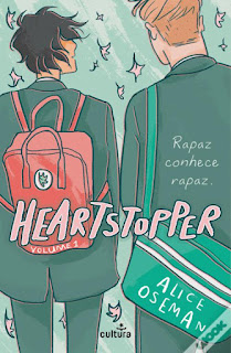 Imagem de um dos livros mais lidos do trimestre "Heart Stopper"